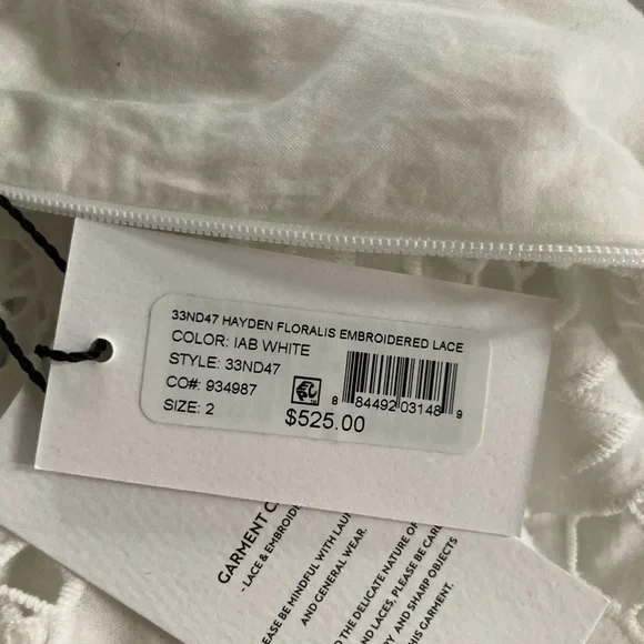 NWT Milly Hayden Floralis Tiered Lace Halter Maxi Dress Size 2 - Picture 6 of 15